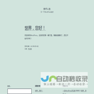 技术人生 – 又一个WordPress站点